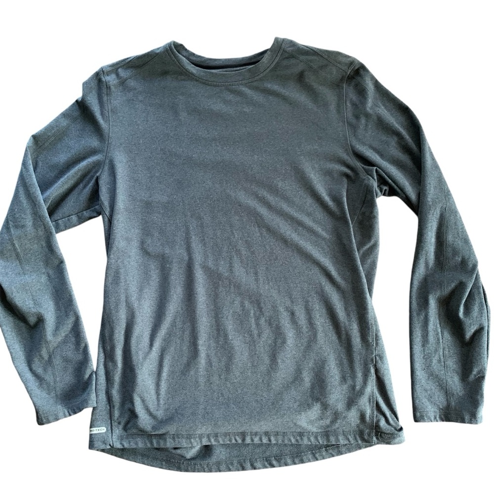Free Country Ultimate Comfort Shirt Men’s Medium Gray Long Sleeve Stretch